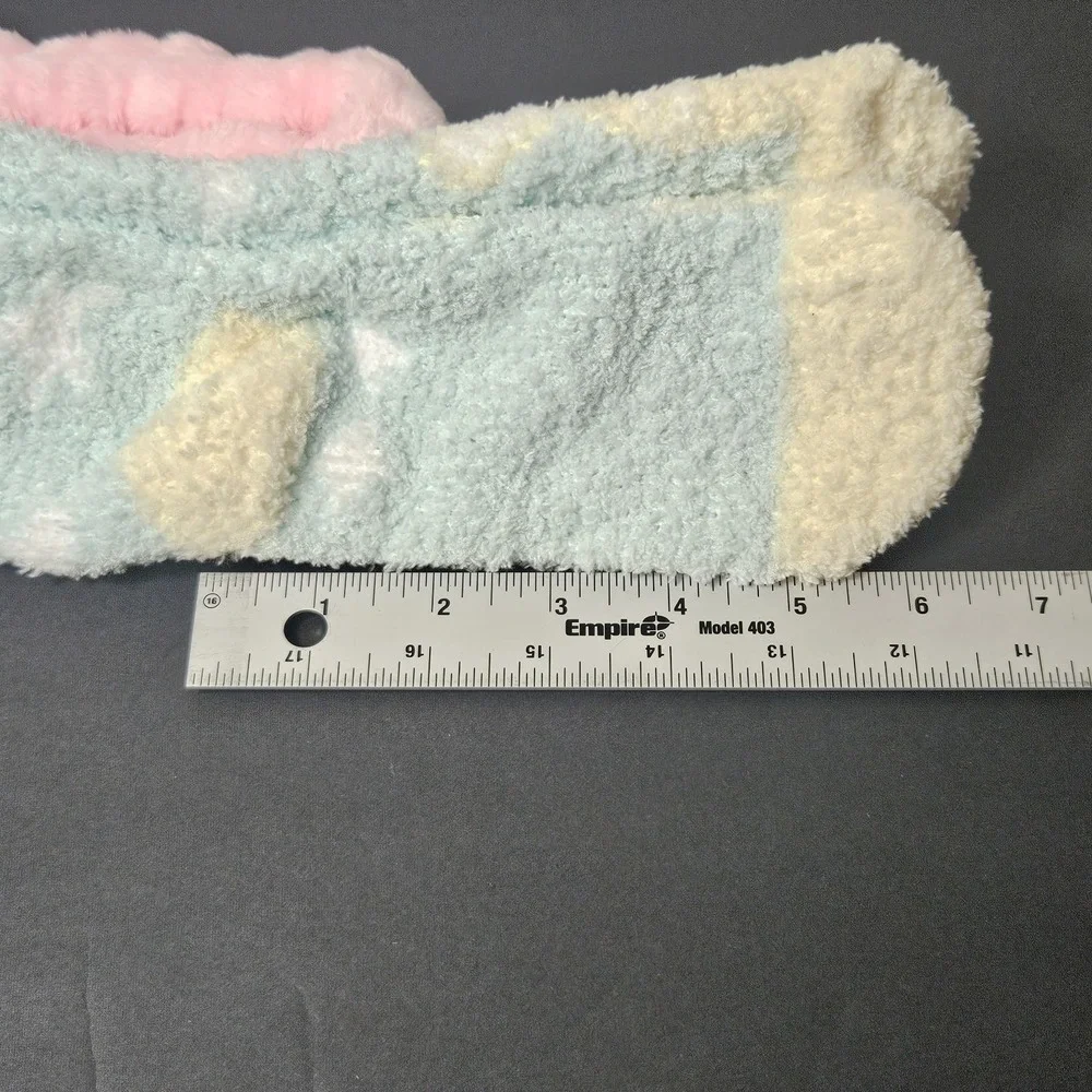 Christmas Gift Plush Head Band & Cozy Socks Girls Pastel Color Size 9-11 /2 Pair